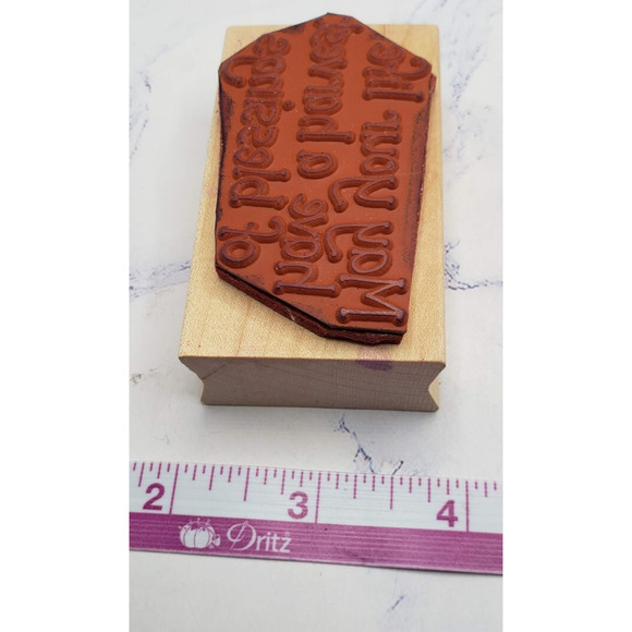 May Your Life Have a Harvest Of Blessings A Country Welcome Wood Mounted Stamp - Picture 7 of 7